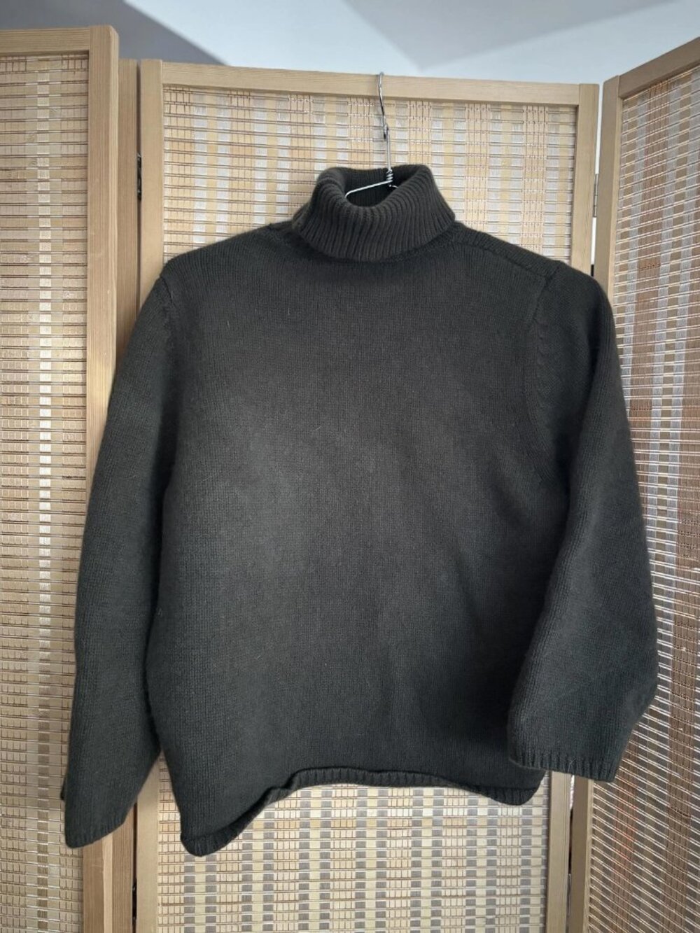 Toteme LS Wool-Cashmere Blend Turtleneck Sweater